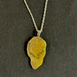 Bumblebee Jasper Stone Pendant Necklace